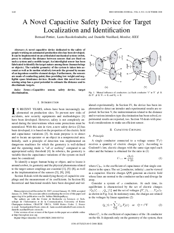 (PDF) A Novel Capacitive Safety Device for Target Localization and ...
