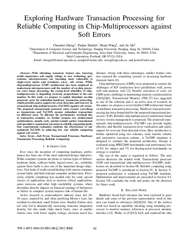 (PDF) Exploring hardware transaction processing for reliable computing ...