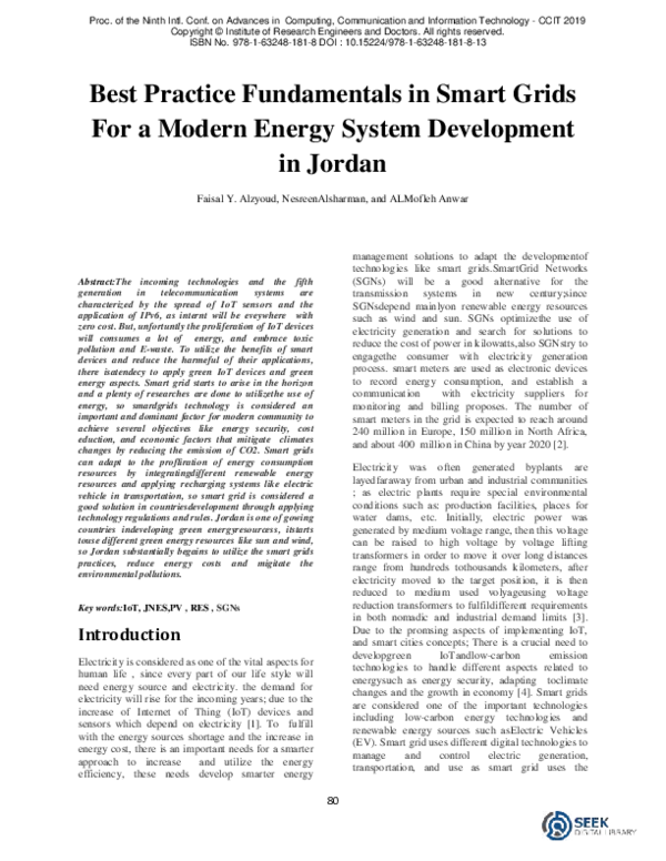 (PDF) Best Practice Fundamentals in Smart Grids For a Modern Energy ...