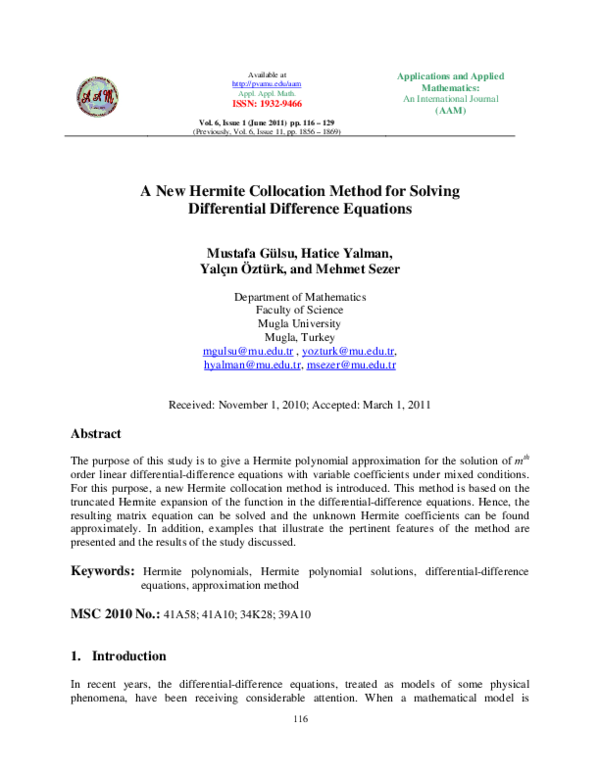 (PDF) A new collocation method for solution of mixed linear integro ...