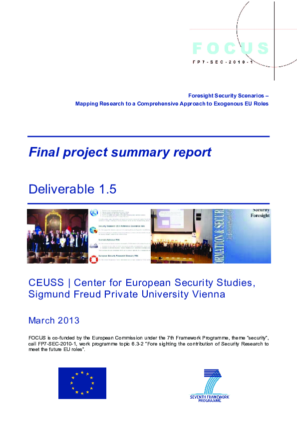 (PDF) Mapping EU Security Research Contributions