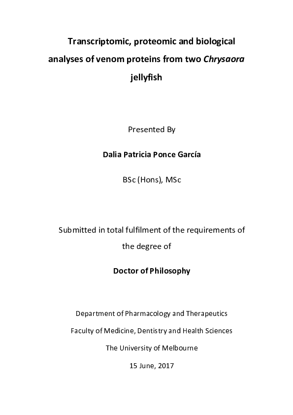 (PDF) Transcriptomic, proteomic and biological analyses of venom ...