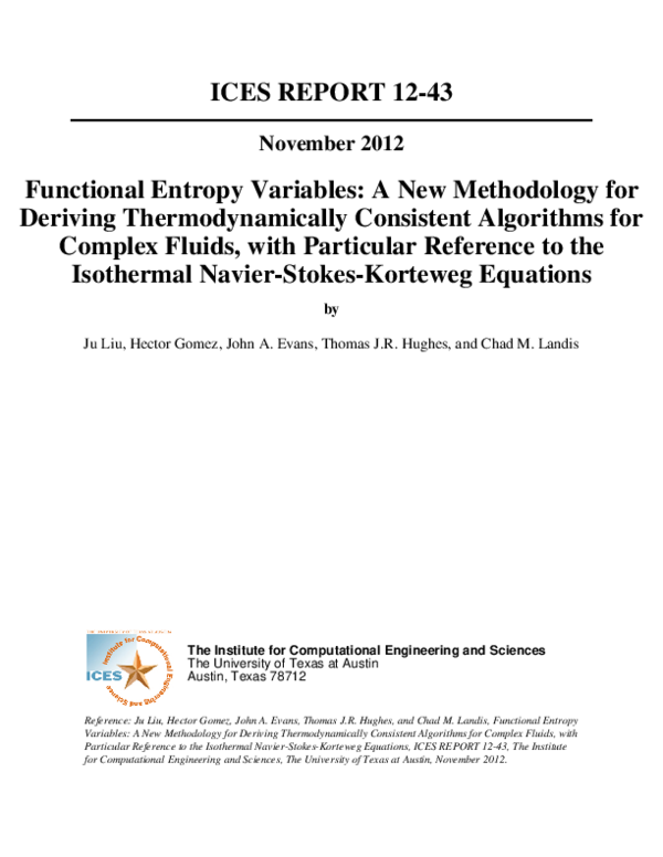 (PDF) Functional entropy variables: A new methodology for deriving ...
