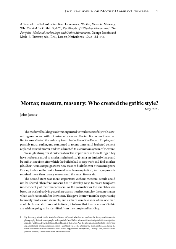 (PDF) Mortar, Measure and Masons John James Academia.edu