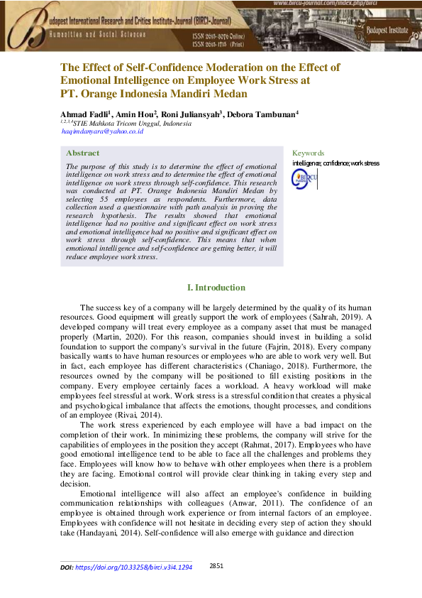 (PDF) The Effect of Self-Confidence Moderation on the Effect of ...