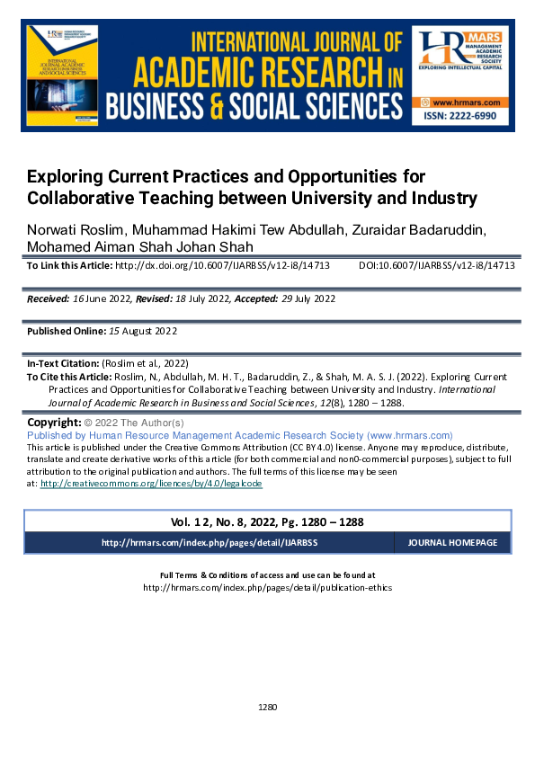 (PDF) Exploring Current Practices and Opportunities for Collaborative ...