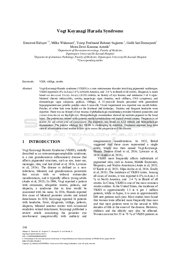 (PDF) Vogt Koyanagi Harada Syndrome Dewi Sri Astutik Academia.edu