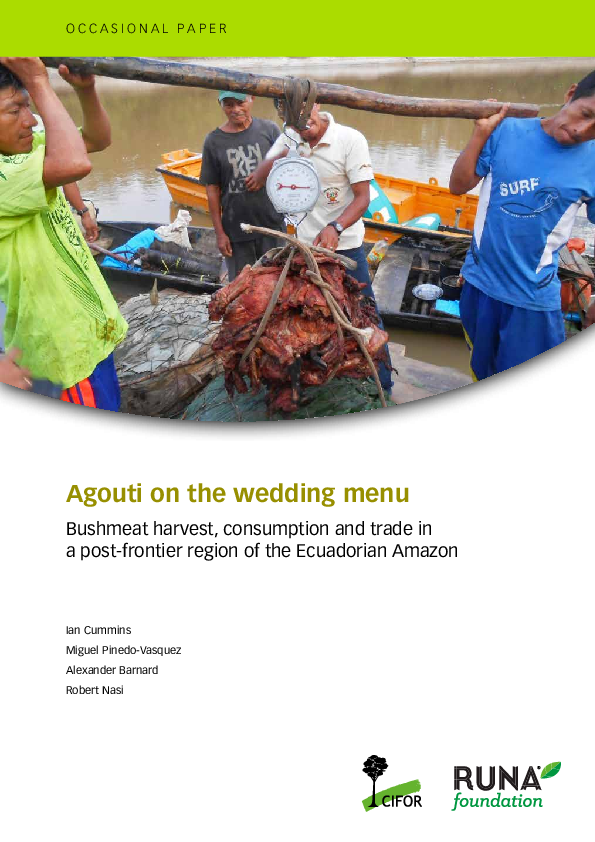 (PDF) Agouti on the wedding menu: Bushmeat harvest, consumption and ...