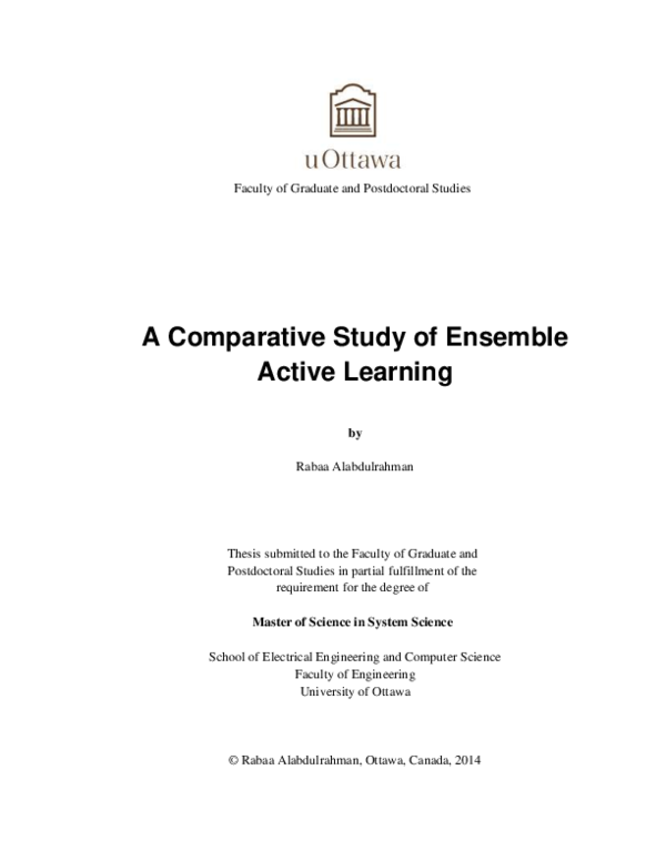 (PDF) A Comparative Study of Ensemble Active Learning