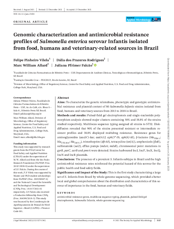 (PDF) Genomic characterization and antimicrobial resistance profiles of ...