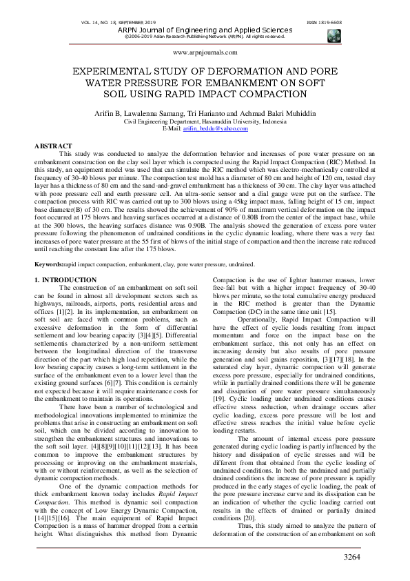 (PDF) Experimental Study of Deformation and Pore Water Pressure for ...