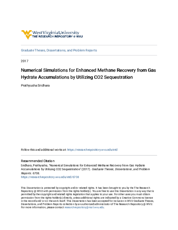 (PDF) Numerical Simulations for Enhanced Methane Recovery from Gas ...