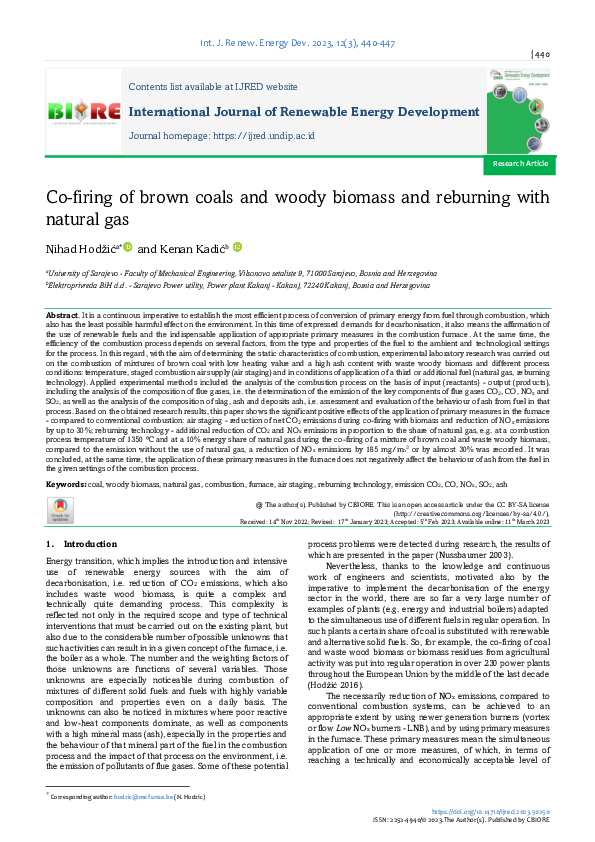 (PDF) Co-firing of coal and woody biomass under conditions of reburning ...