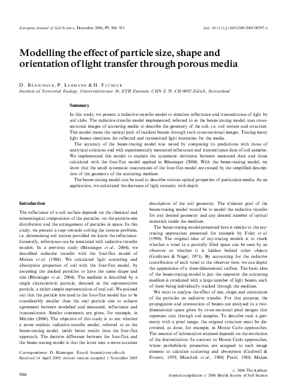 (PDF) Modelling the effect of particle size, shape and orientation of ...
