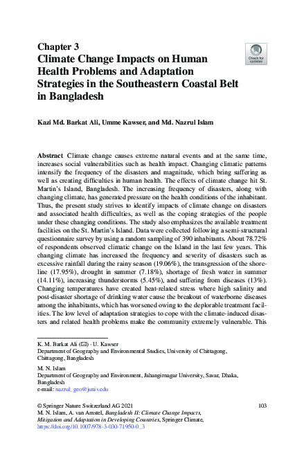 (PDF) Climate Change Impacts on Human Health Problems and Adaptation ...