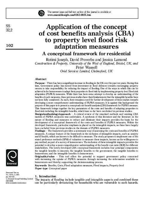 (PDF) Application of the concept of cost benefits analysis (CBA) to ...