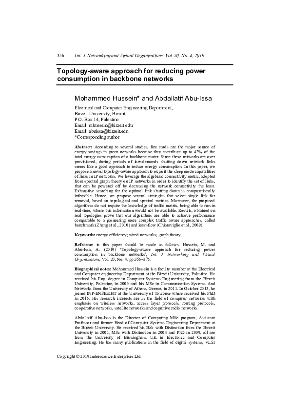 (PDF) Topology-aware approach for reducing power consumption in LEO ...
