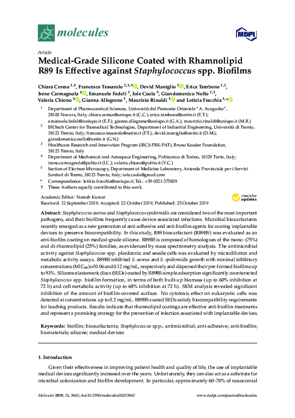 pdf-medical-grade-silicone-coated-with-rhamnolipid-r89-is-effective