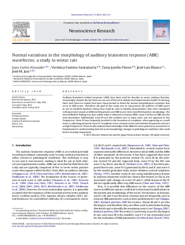 (PDF) Normal variations in the morphology of auditory brainstem ...