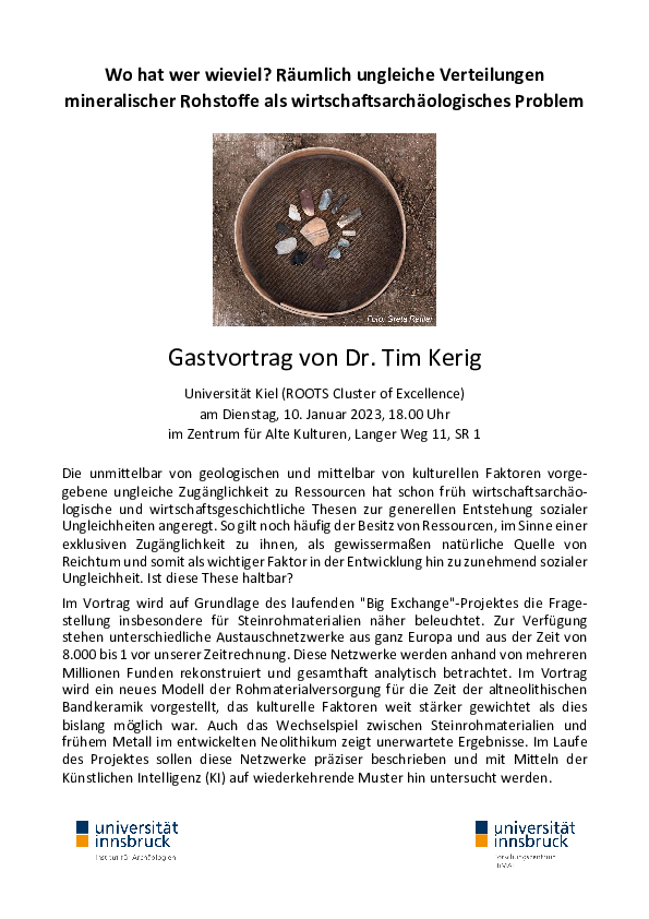 Wo hat wer wieviel? Räumlich ungleiche Verteilungen mineralischer Rohstoffe als wirtschaftsarchäologisches Problem