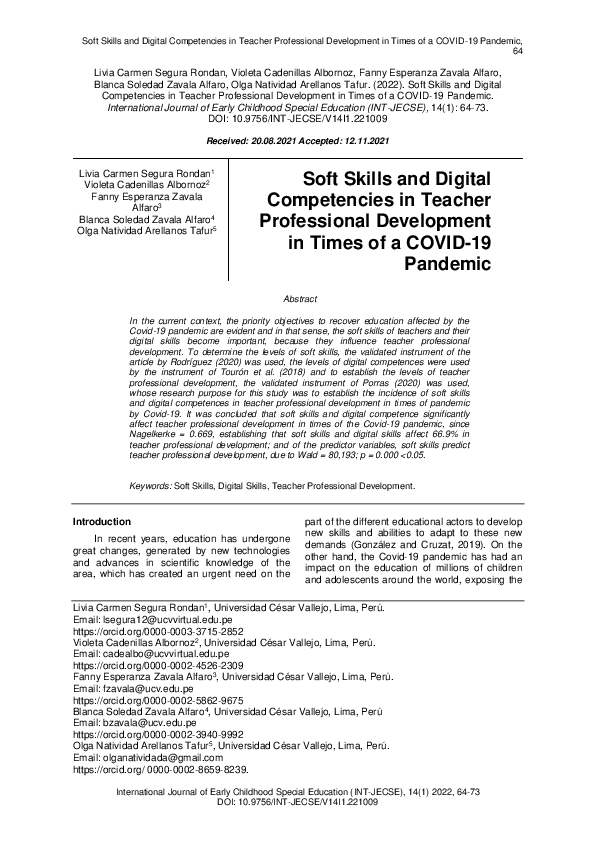 (PDF) Soft Skills and Digital Competencies in Teacher Professional ...