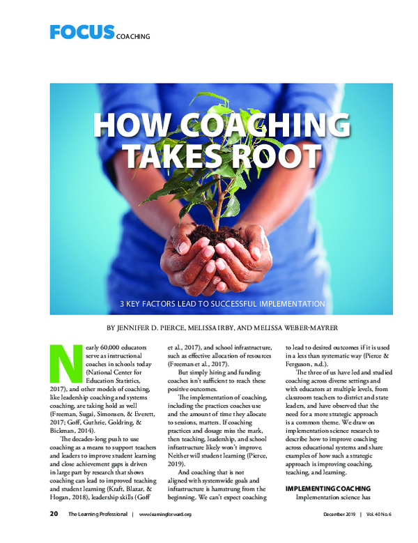 (PDF) How Coaching Takes Root: 3 Key Factors Lead to Successful ...