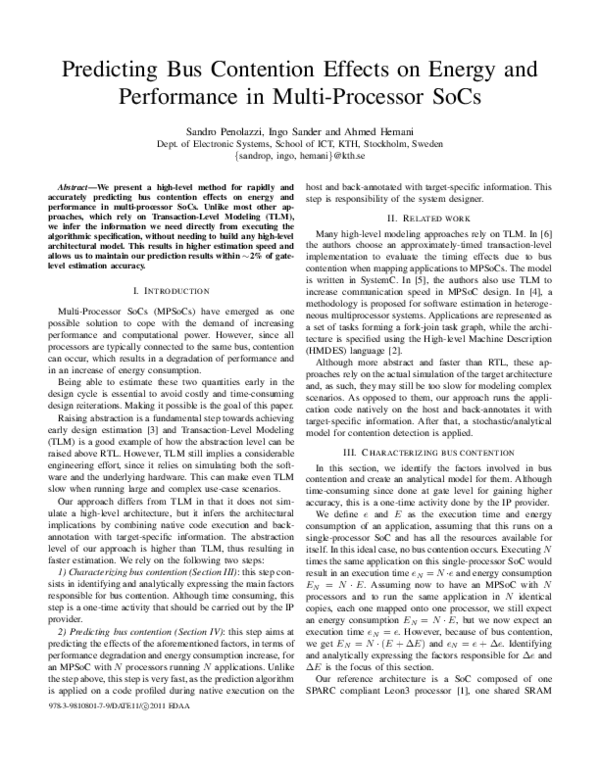 (PDF) Predicting bus contention effects on energy and performance in ...