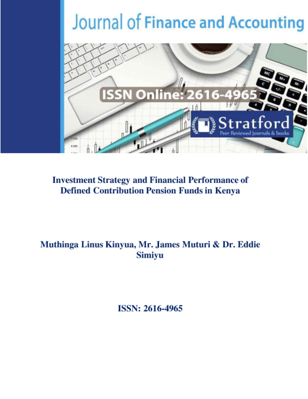 (PDF) Investment Strategy and Financial Performance of Defined ...