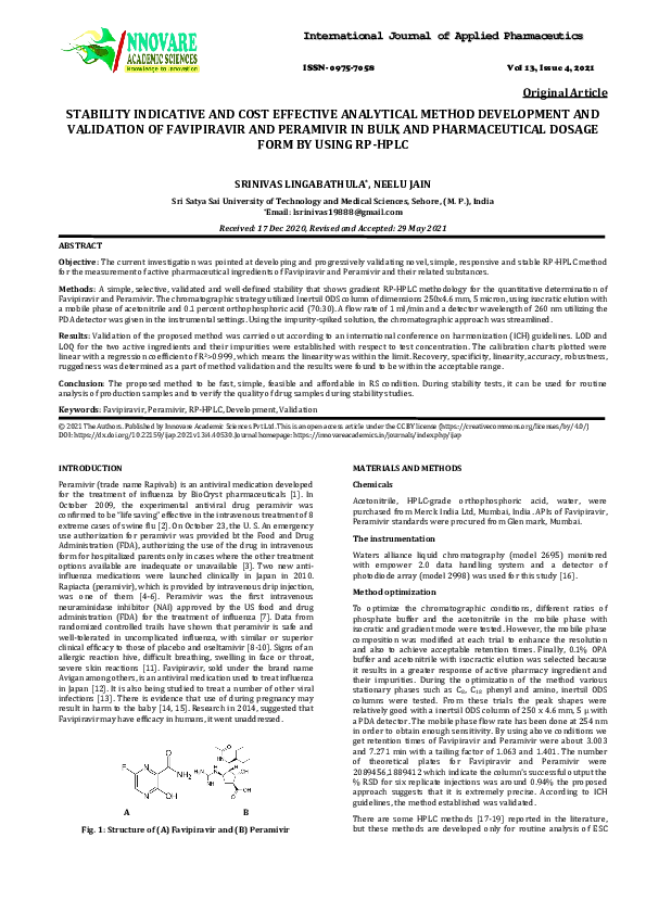 (PDF) STABILITY INDICATIVE AND COST EFFECTIVE ANALYTICAL METHOD ...