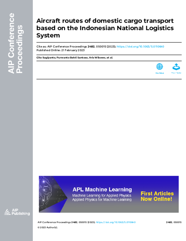 (PDF) Aircraft routes of domestic cargo transport based on the ...