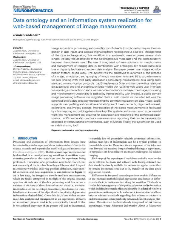 (PDF) Data Ontology and an Information System Realization for Web-Based ...