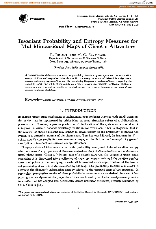 (PDF) Invariant probability and entropy measures for multidimensional ...