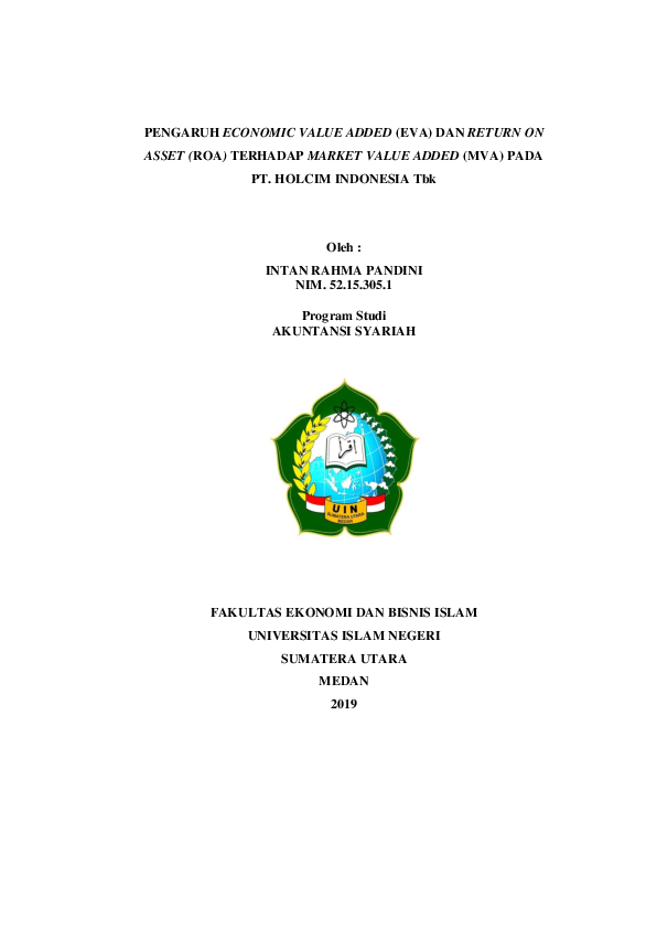 (PDF) Pengaruh Economic Value Added (Eva) Dan Return On Asset (Roa ...