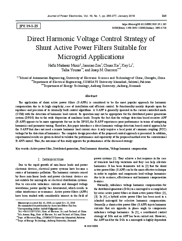 (PDF) Direct harmonic voltage control strategy of shunt active power ...