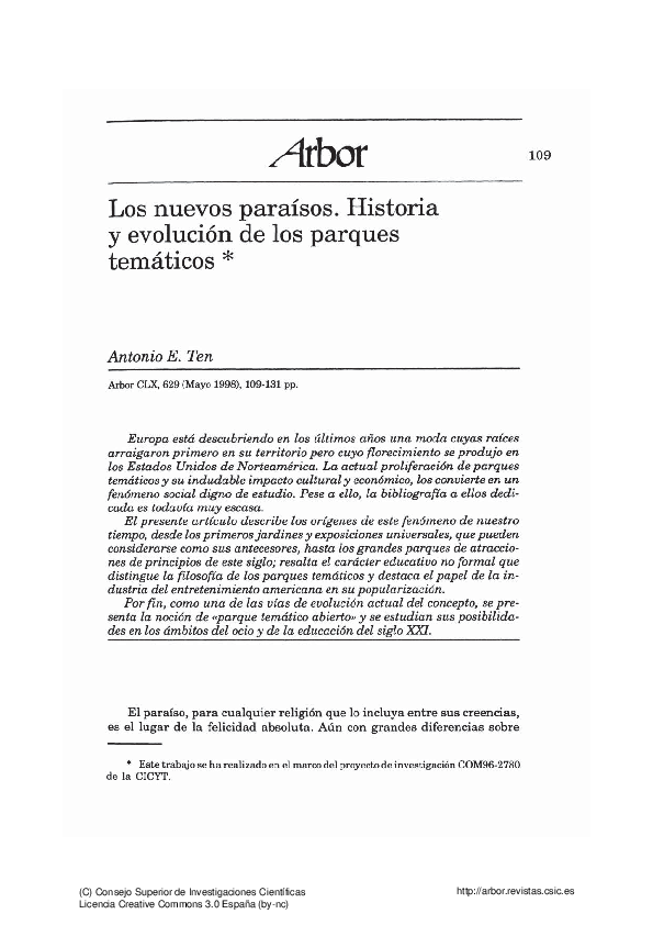 Los nuevos paraísos. Historia y evolución de los parques temáticos