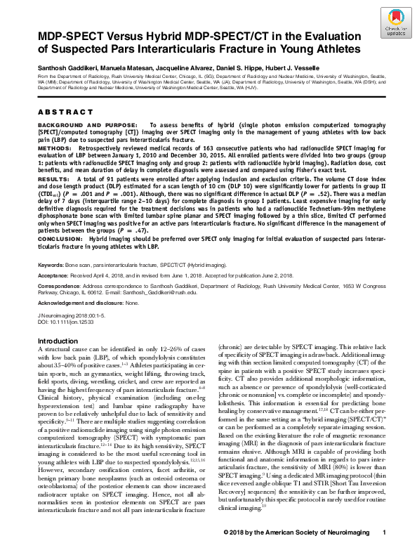 (PDF) MDP-SPECT Versus Hybrid MDP-SPECT/CT in the Evaluation of ...