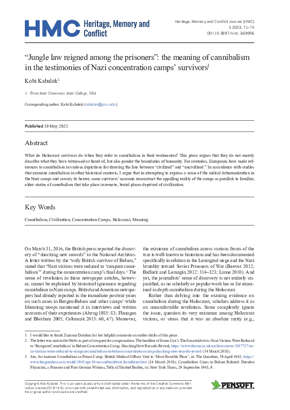 Pdf Jungle Law Reigned Among The Prisoners The Meaning Of