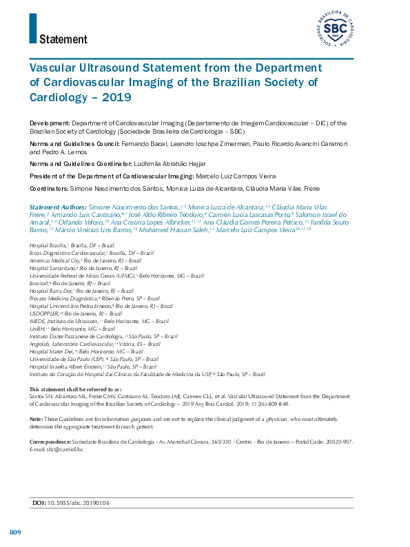 (PDF) Vascular Ultrasound Statement from the Department of ...