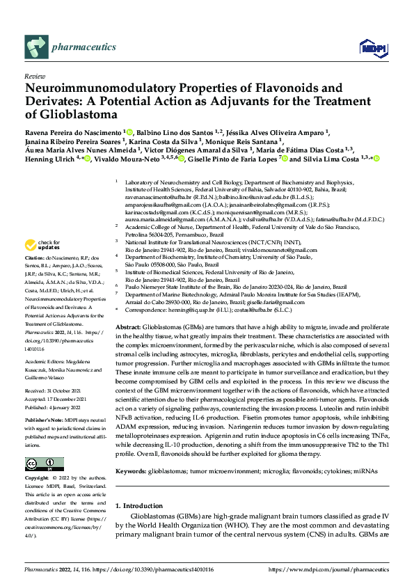 (PDF) Neuroimmunomodulatory Properties of Flavonoids and Derivates: A ...