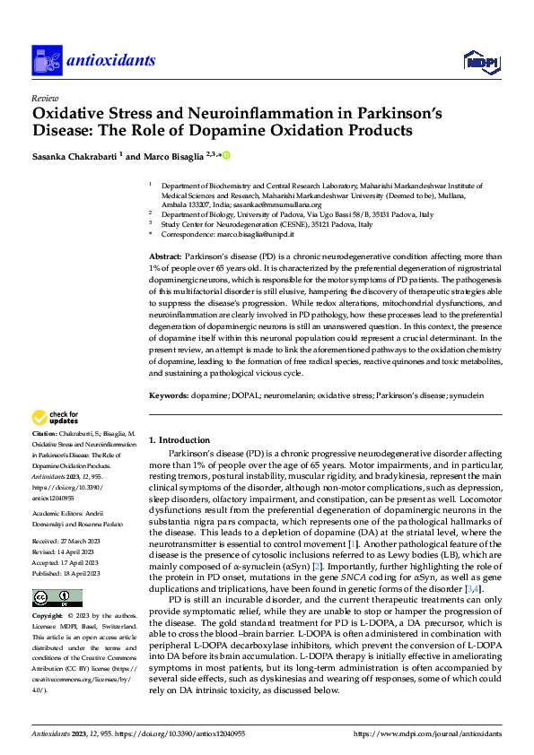 (PDF) Oxidative Stress and Neuroinflammation in Parkinson’s Disease ...