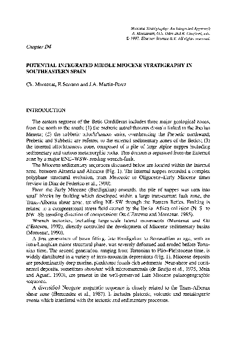 (PDF) POTENTIAL INTEGRATED MIDDLE MIOCENE STRATIGRAPHY IN SOUTHEASTERN ...