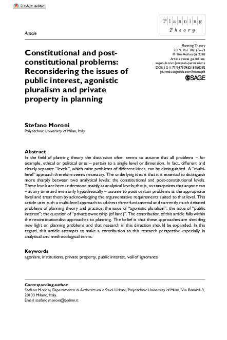 (PDF) Constitutional and postconstitutional problems: Reconsidering the ...