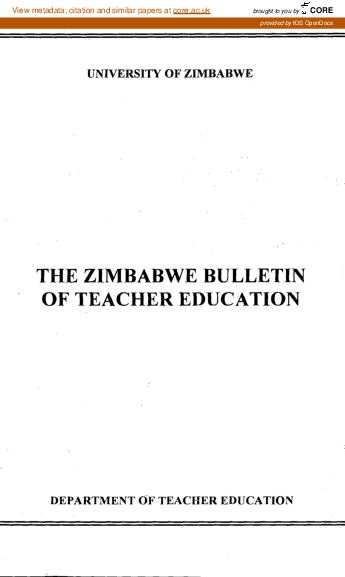 Teachers for the 21st Century in Zimbabwe - The Case For Professional