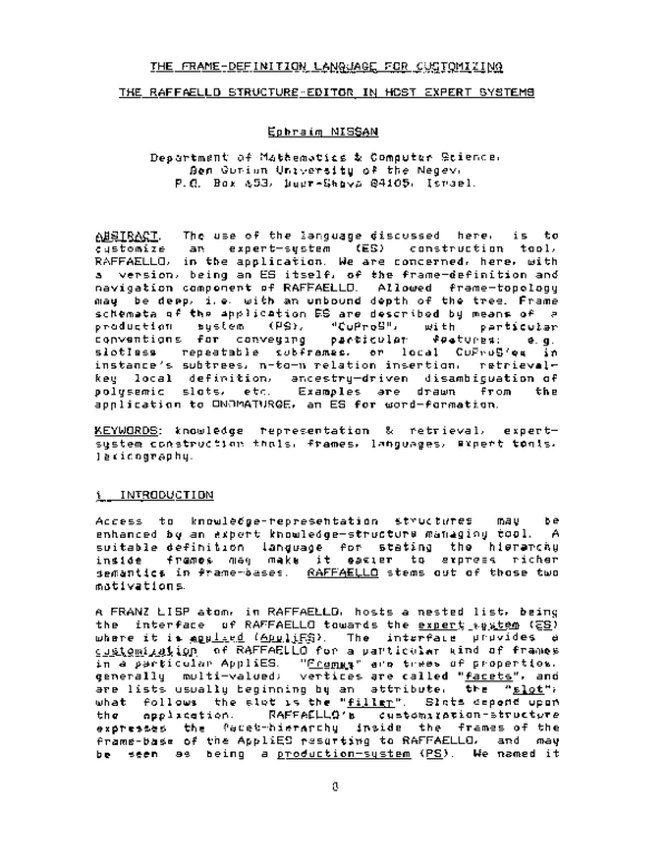 (PDF) The framedefinition language for customizing the Raffaello