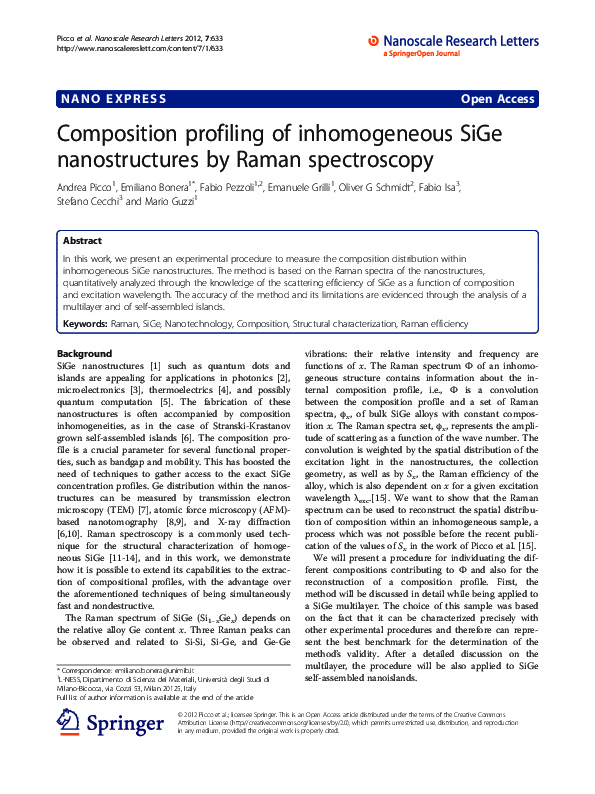 (PDF) Composition profiling of inhomogeneous SiGe nanostructures by ...