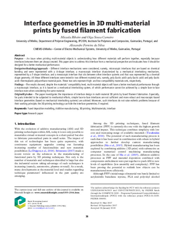 (PDF) Interface geometries in 3D multi-material prints by fused ...