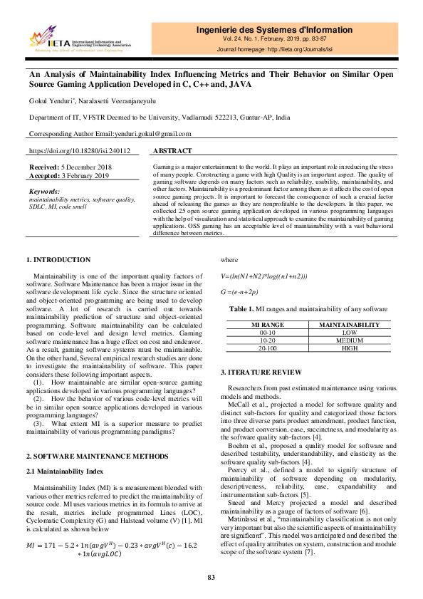 (PDF) Application of Object-Oriented Metrics To C++ and Java