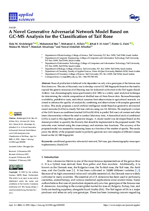 (PDF) A Novel Generative Adversarial Network Model Based on GC-MS ...