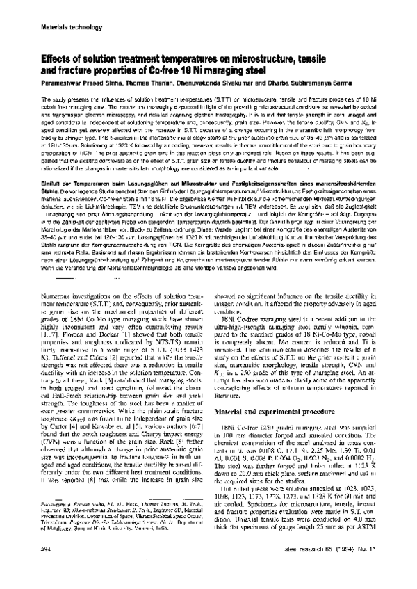 (PDF) Effects of solution treatment temperatures on microstructure ...