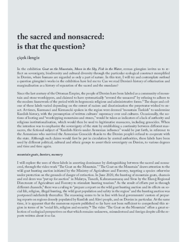 (PDF) The Sacred and the Nonsacred, Is that the question?
